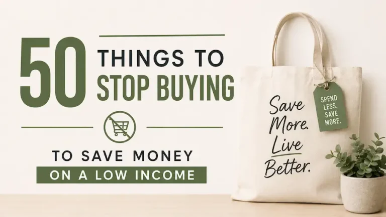 Feature Image of 50 Things to Stop Buying to Save Money on a Low Income