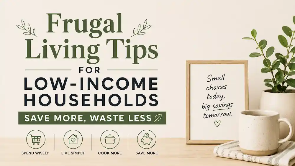 Feature image of Frugal Living Tips for Low-Income Households Save More, Waste Less