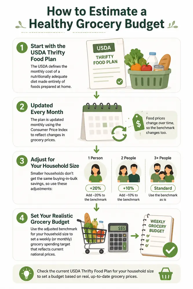 how to estimate a healthy grocery budget